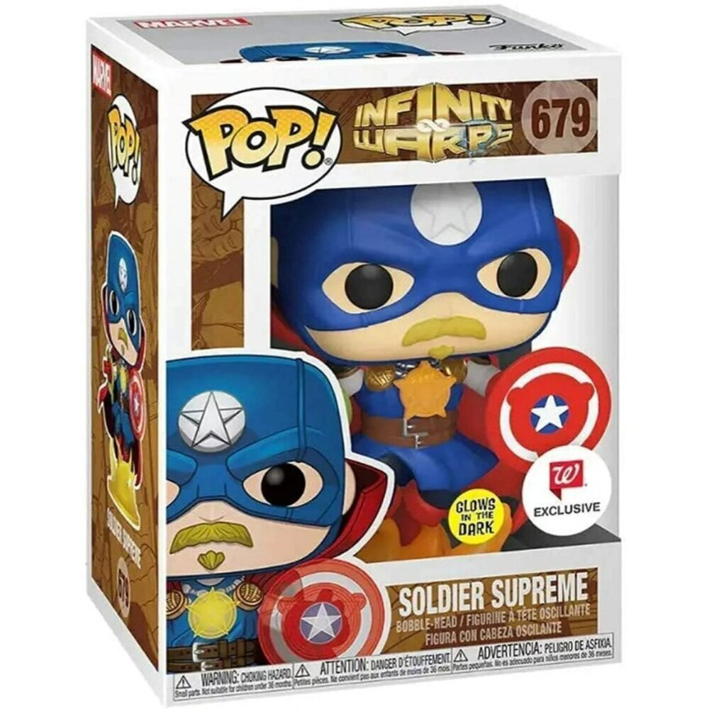 Funko Pop! Marvel: Infinity Warps – Soldier Supreme #679 Vinyl Figure – New in B